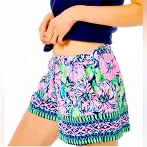 Lilly Pulitzer Katia 5” Short High Tide Navy Tall Order Engineered Size Small